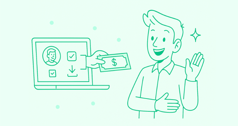 Get paid automatically illustration